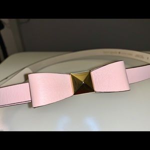 Auth Kate Spade New York Stud Bow Belt Pink New